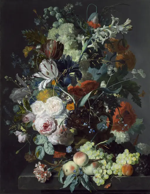 Still Life with Flowers and Fruit (c. 1715)